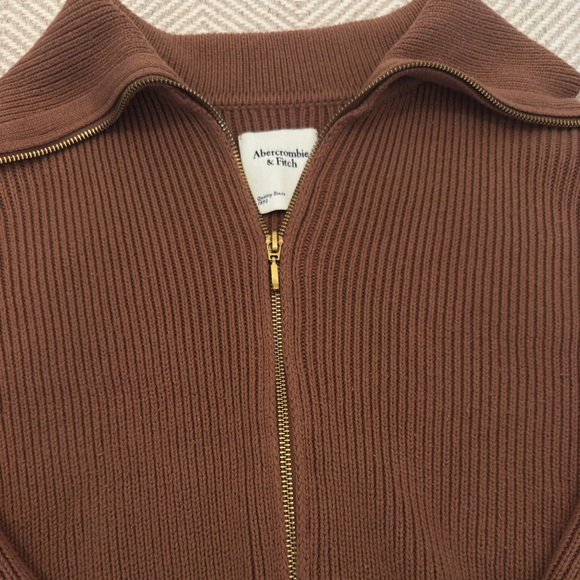 A&F Double Zip Ribbed Cardigan - Picture 5 of 7
